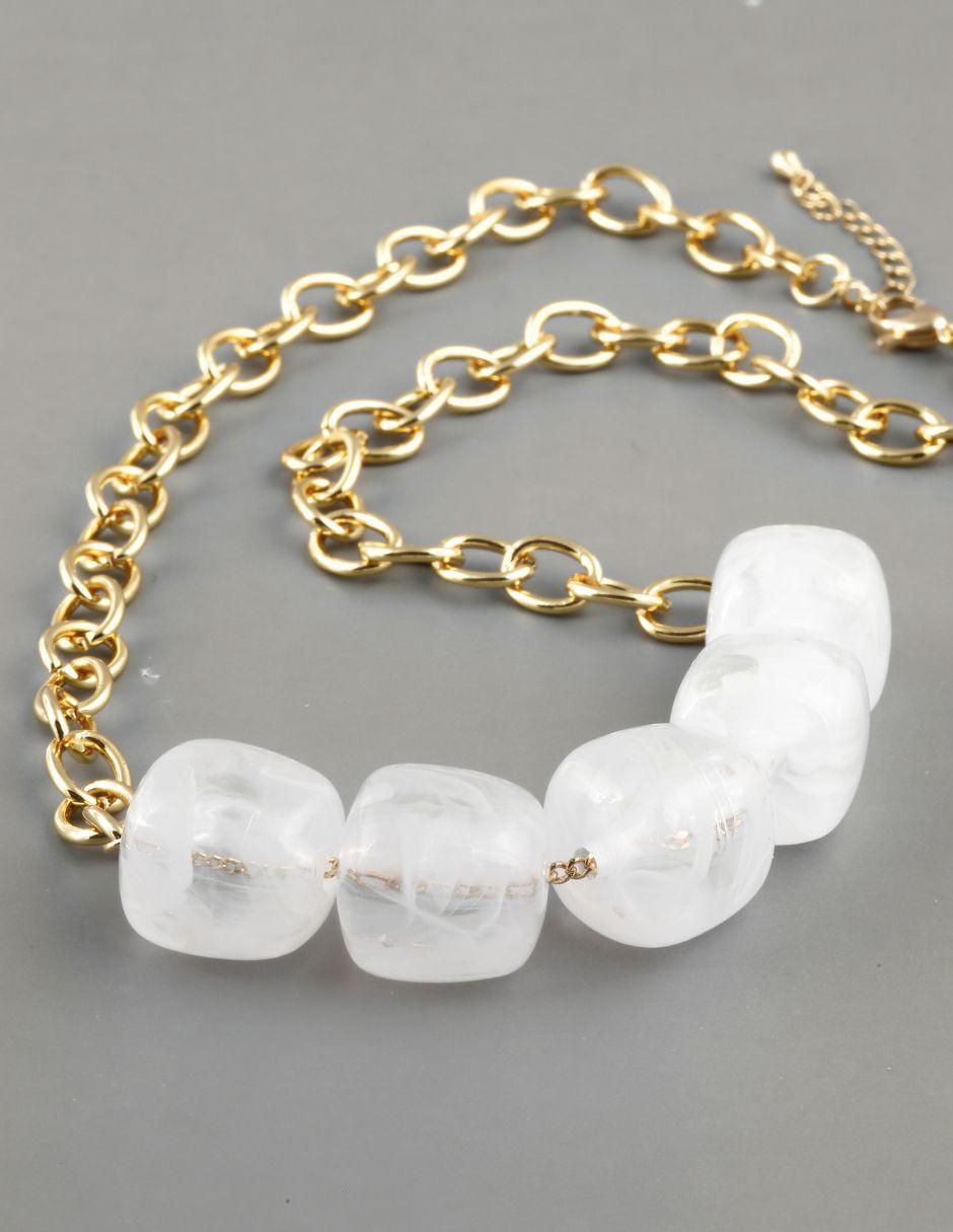 Collar cuadrada Clairéa con acabado baño de oro 18 K 4