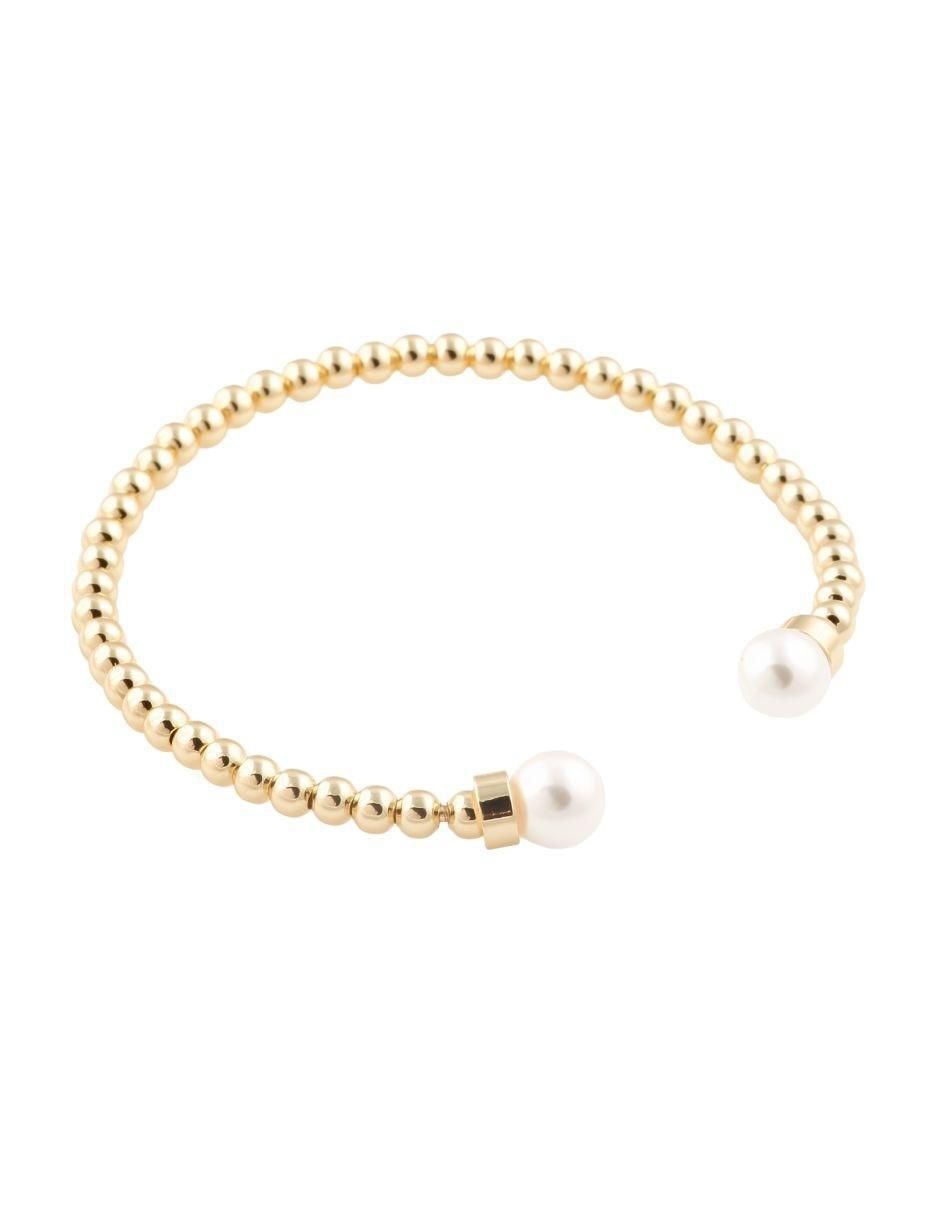 Brazalete con perla Linéale Perla acabado baño de oro 18 K Brazalete con perla Linéale Perla acabado baño de oro 18 K