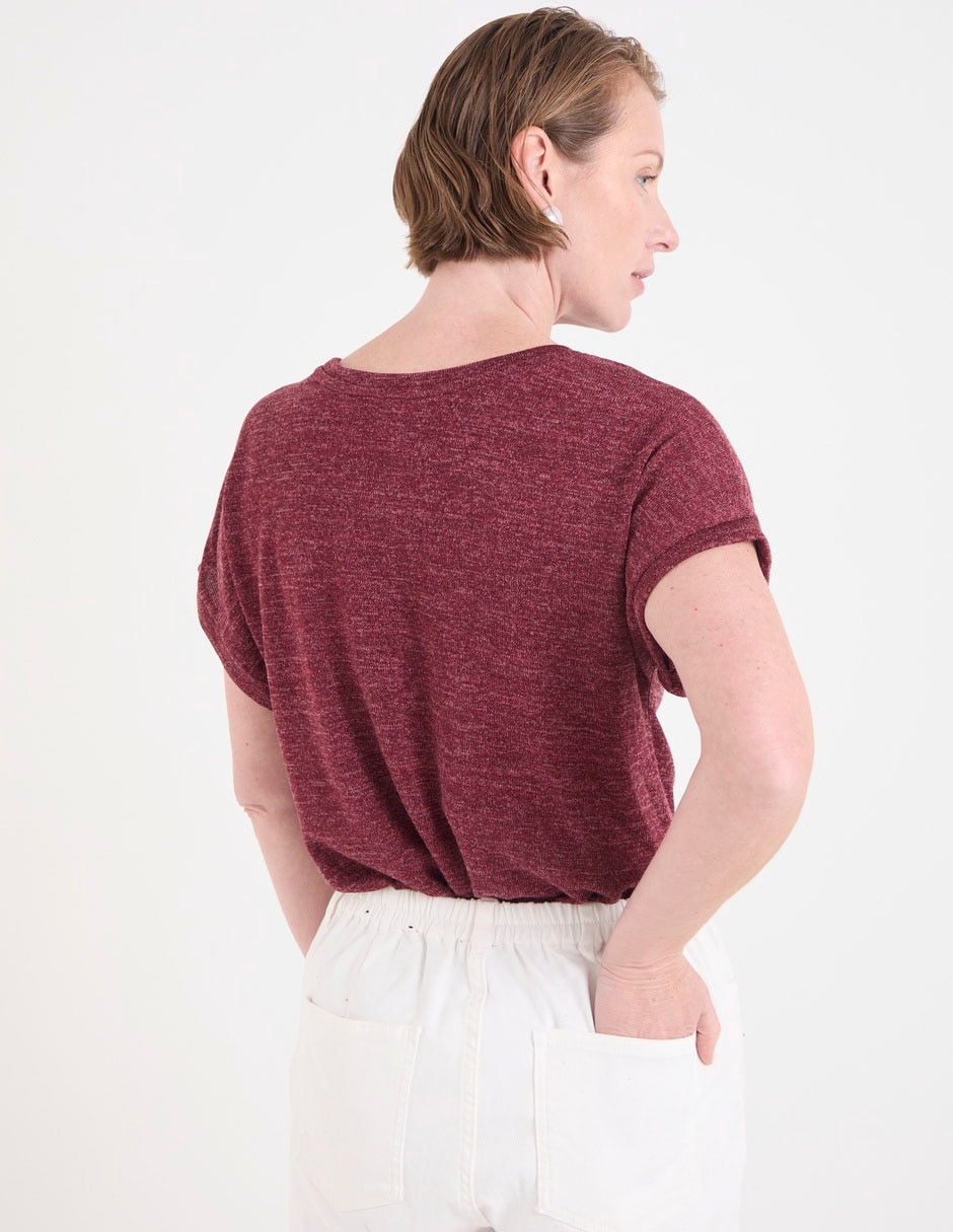 Playera manga corta cuello redondo para mujer 6