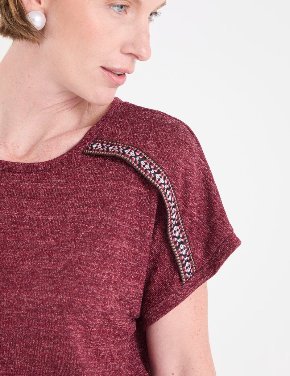 Playera manga corta cuello redondo para mujer 8