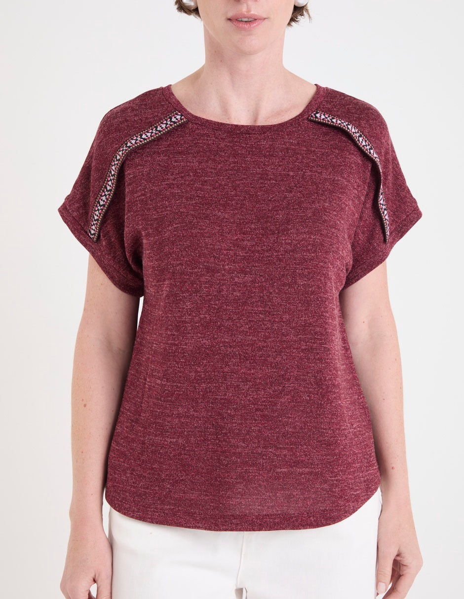 Playera manga corta cuello redondo para mujer 9