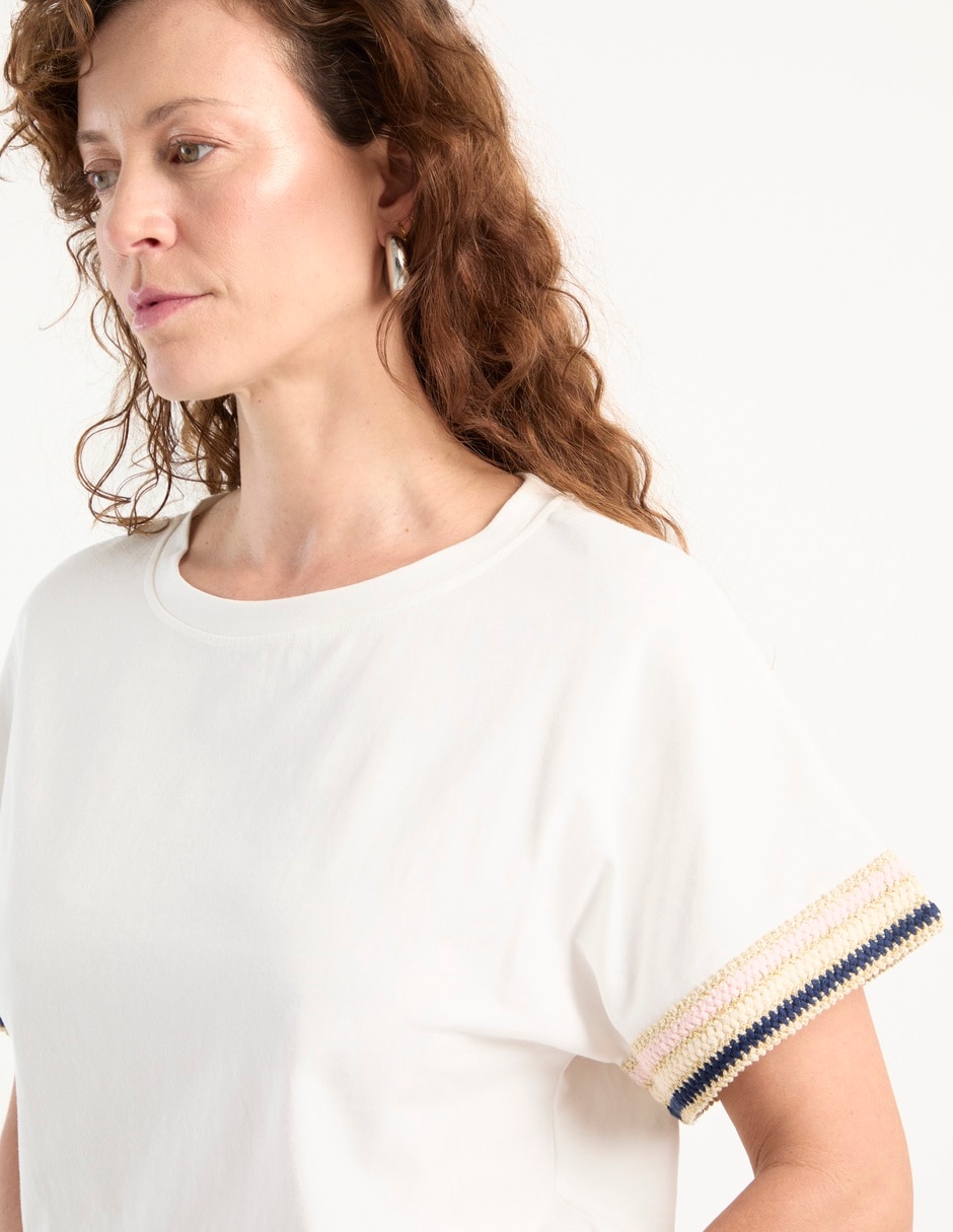 Playera manga corta cuello redondo mujer 3