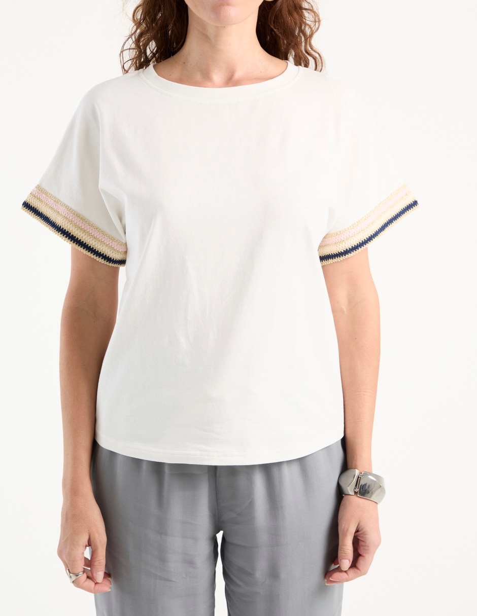 Playera manga corta cuello redondo mujer 2