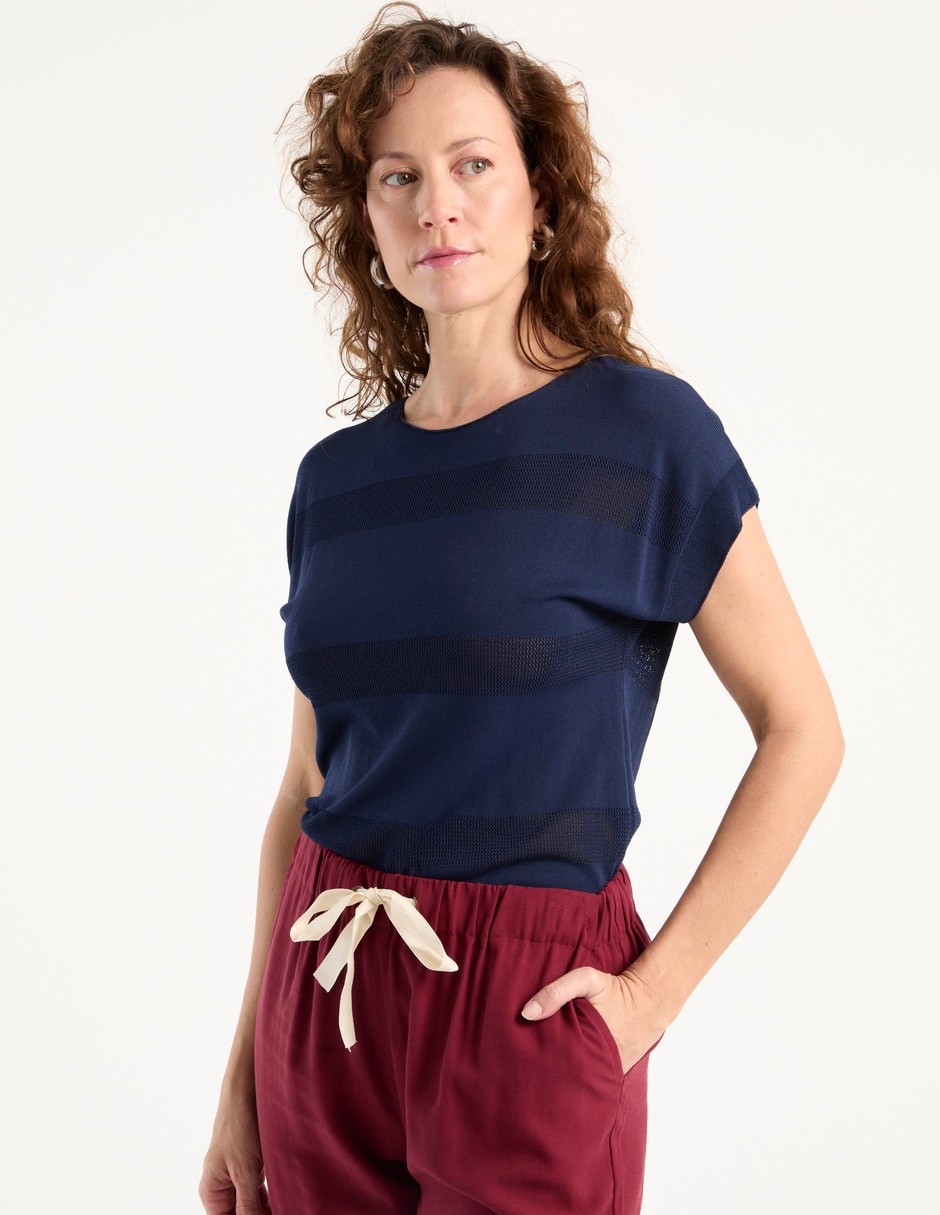 Blusa manga corta para mujer