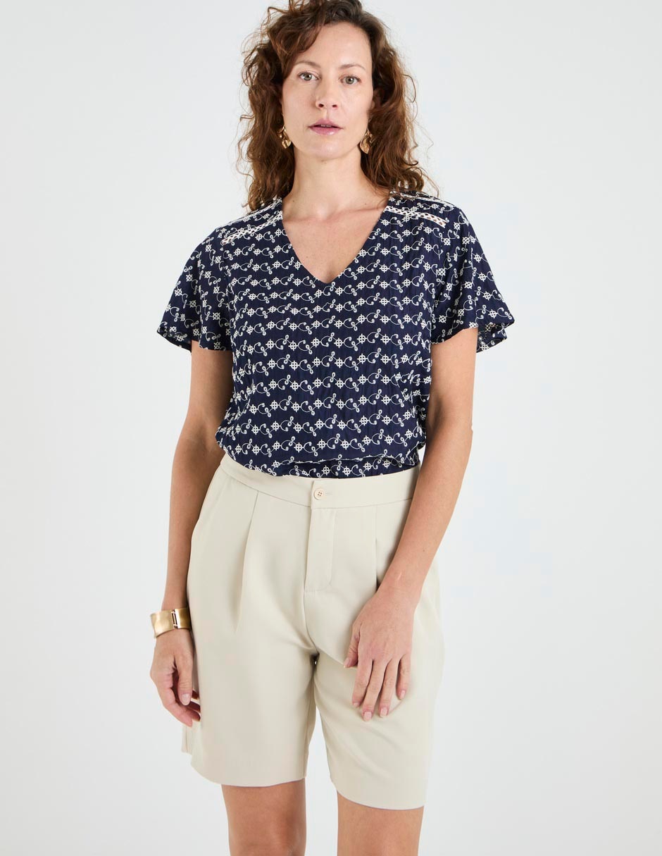 Blusa manga corta para mujer 1