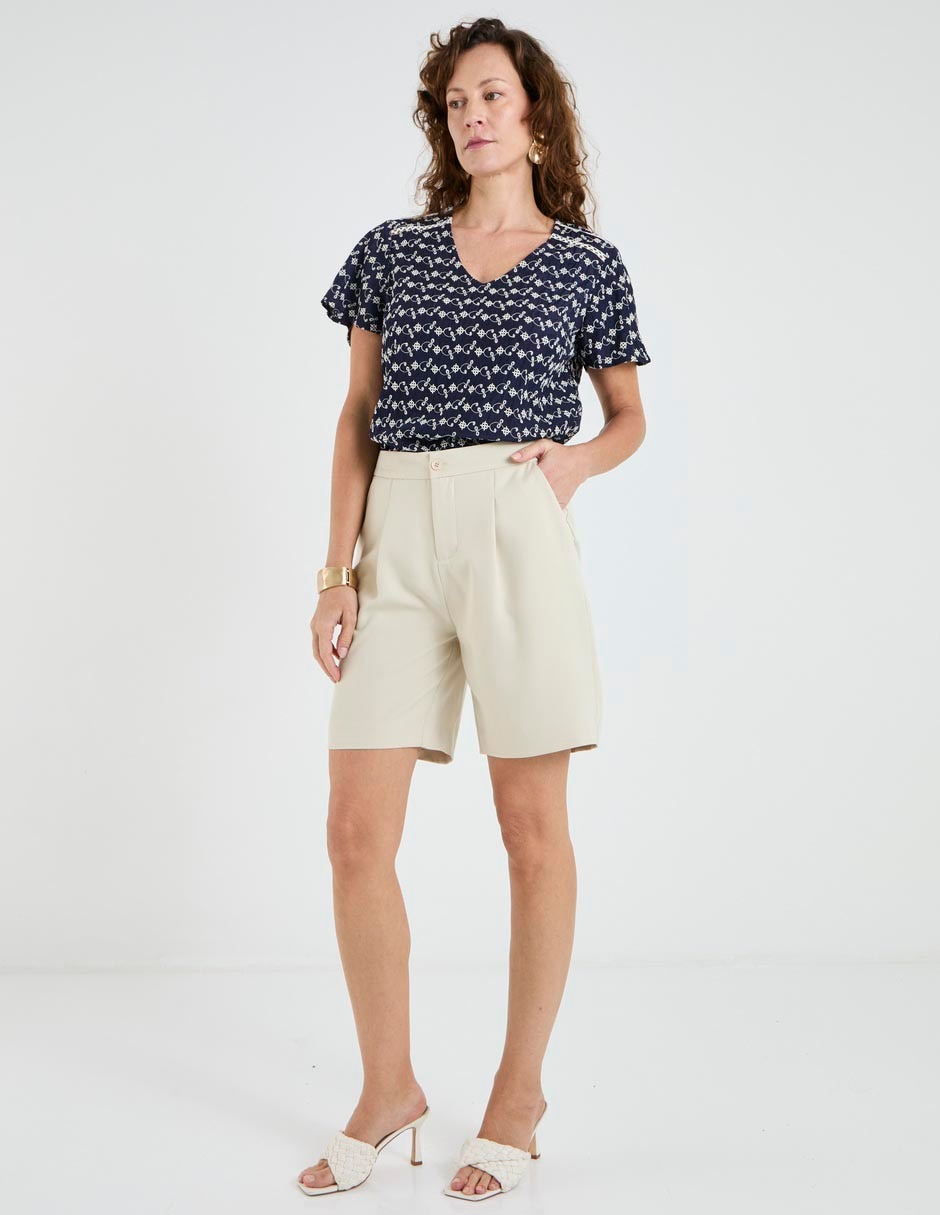 Blusa manga corta para mujer 7