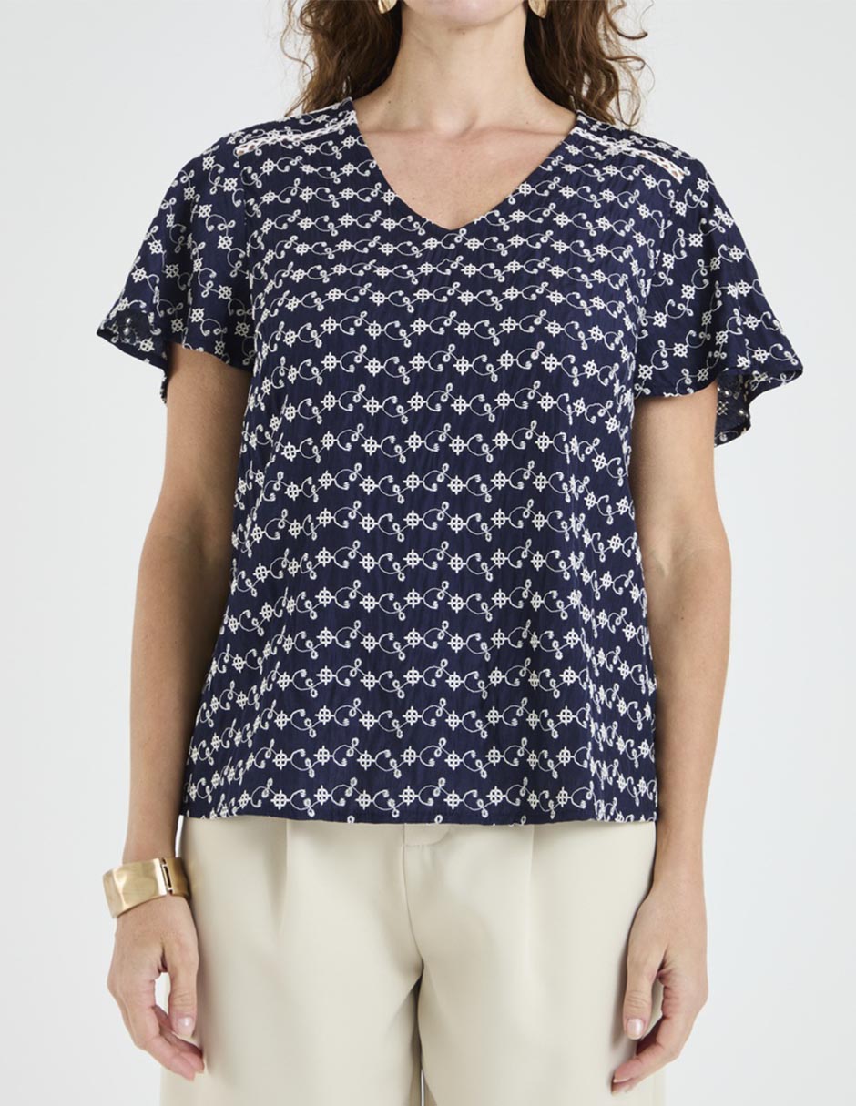 Blusa manga corta para mujer 9