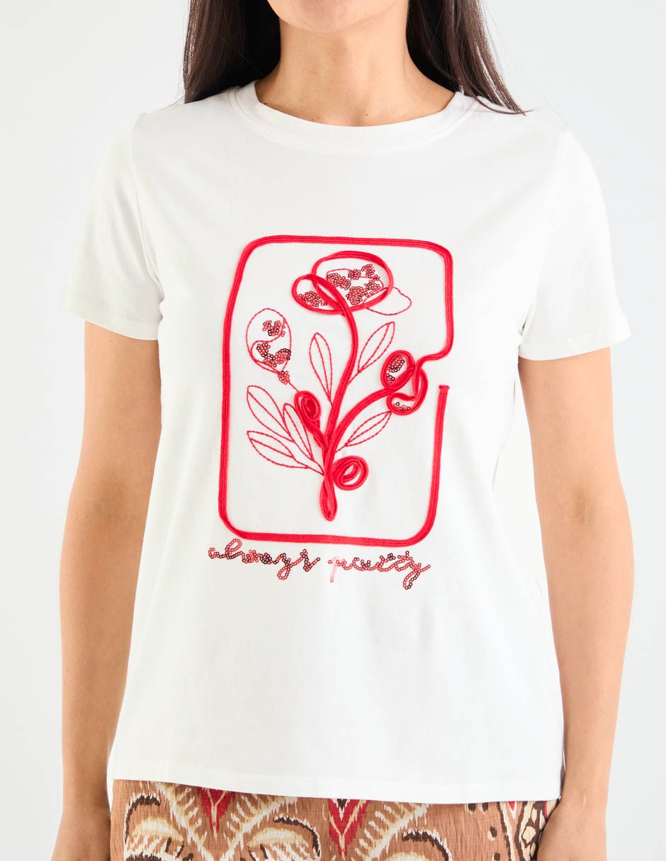 Playera manga corta cuello redondo para mujer 13
