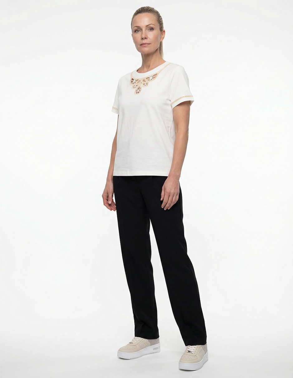 Playera manga corta Lieb cuello redondo para mujer