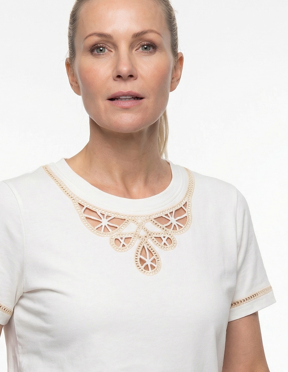 Playera manga corta Lieb cuello redondo para mujer