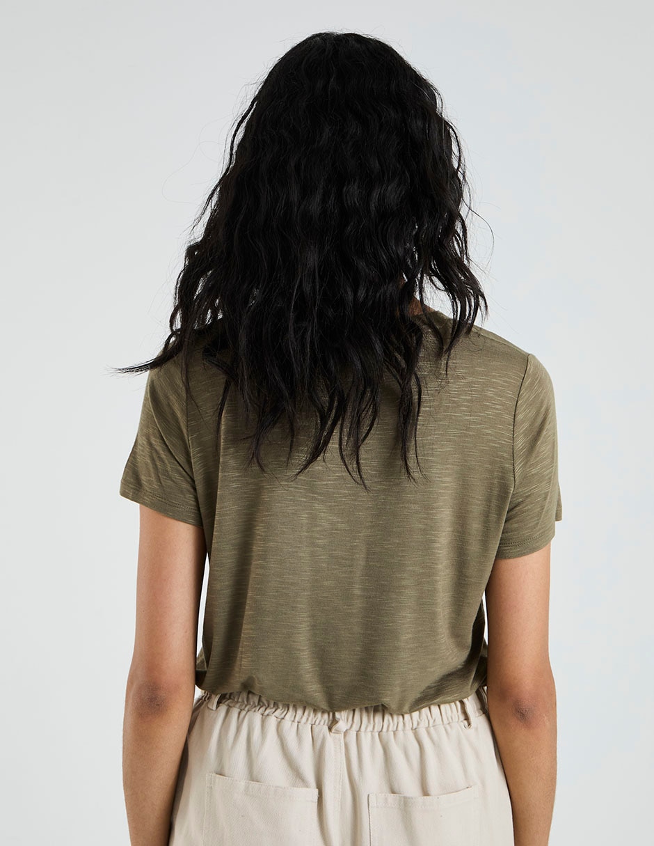 Playera manga corta Lieb cuello redondo para mujer