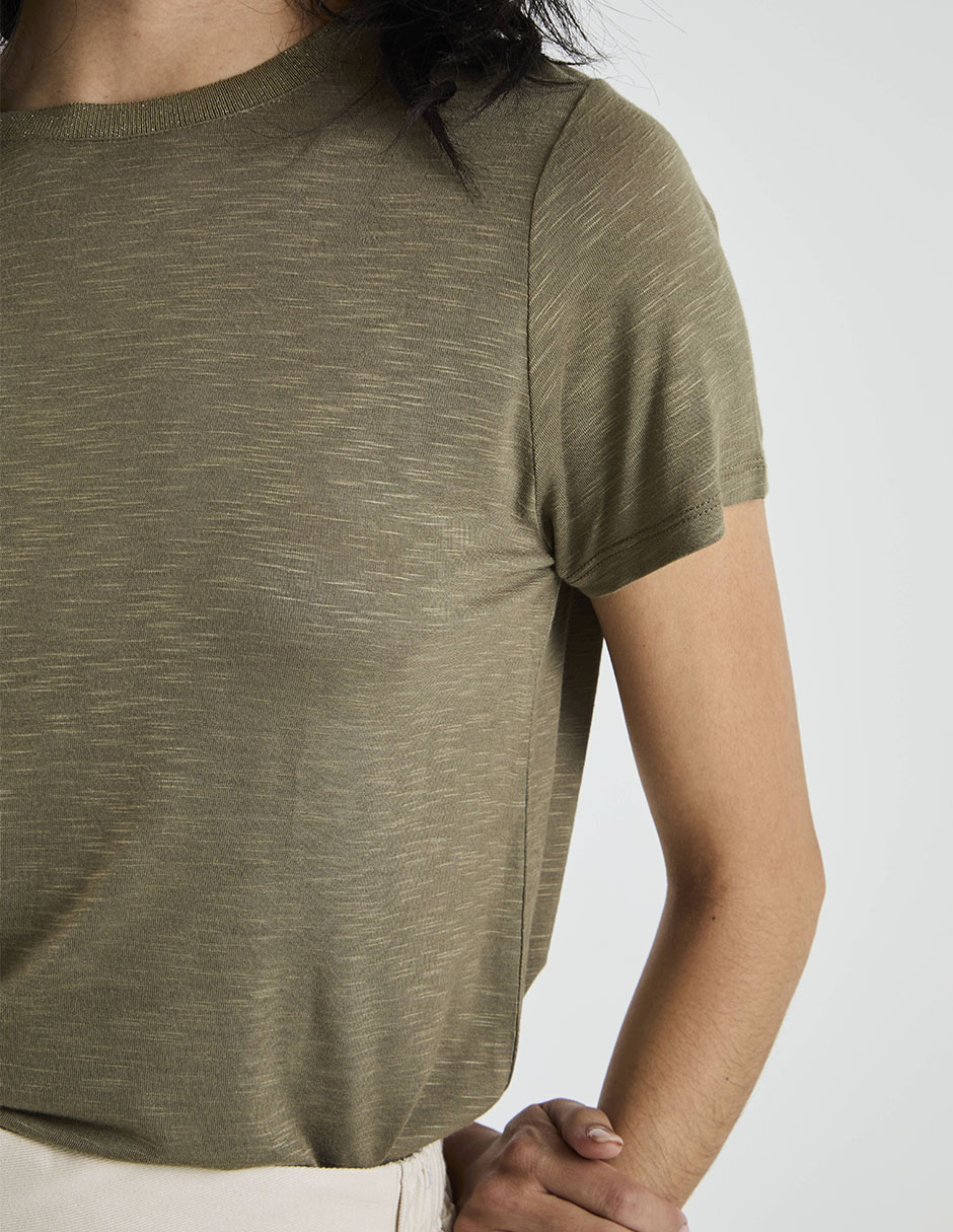 Playera manga corta Lieb cuello redondo para mujer