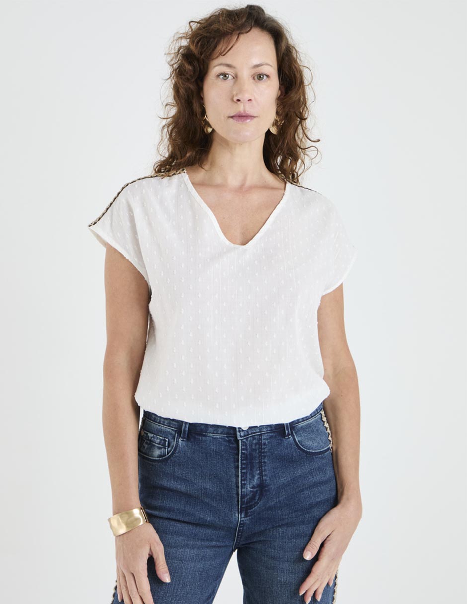 Blusa manga corta para mujer 1