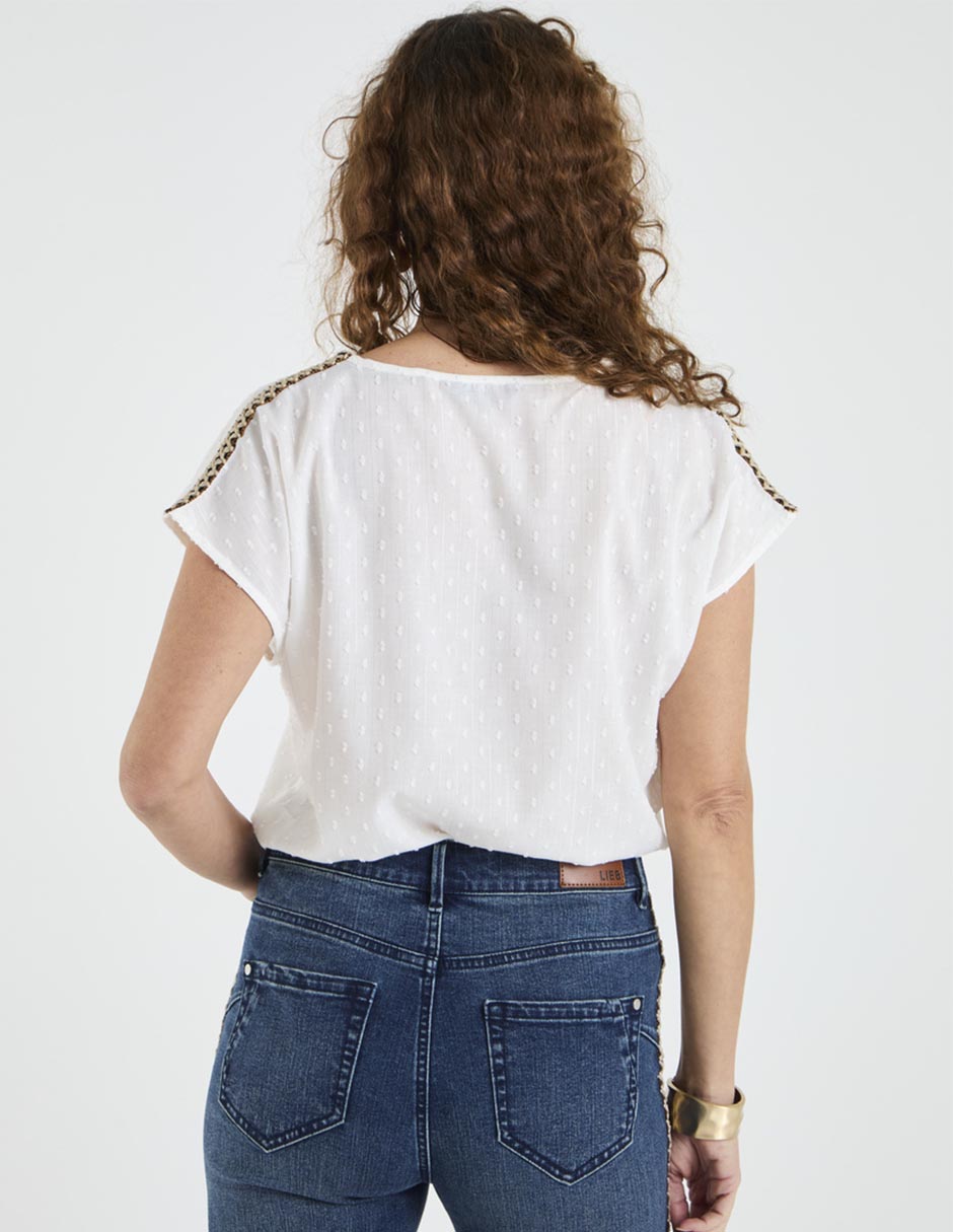 Blusa Lieb manga corta para mujer