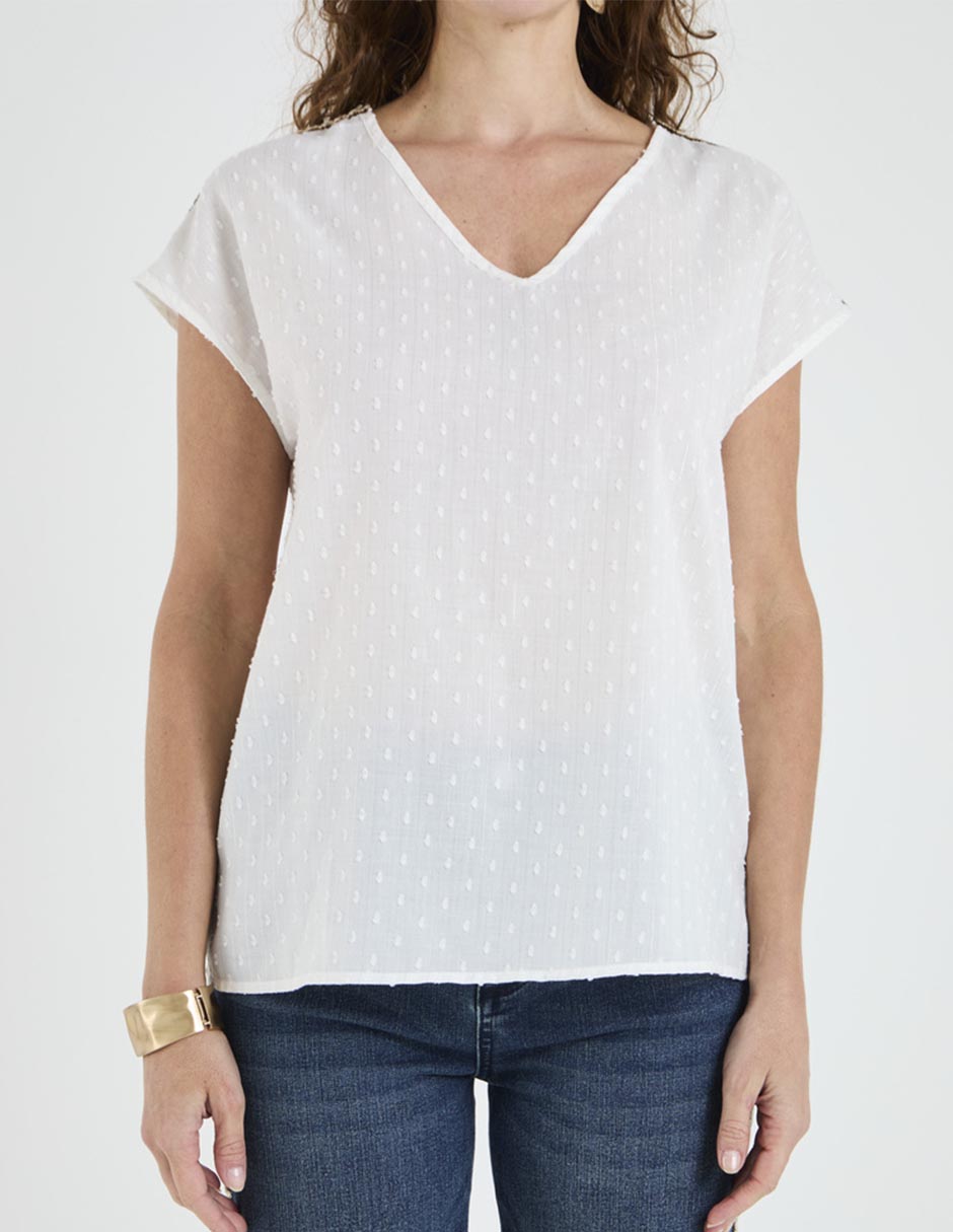 Blusa Lieb manga corta para mujer