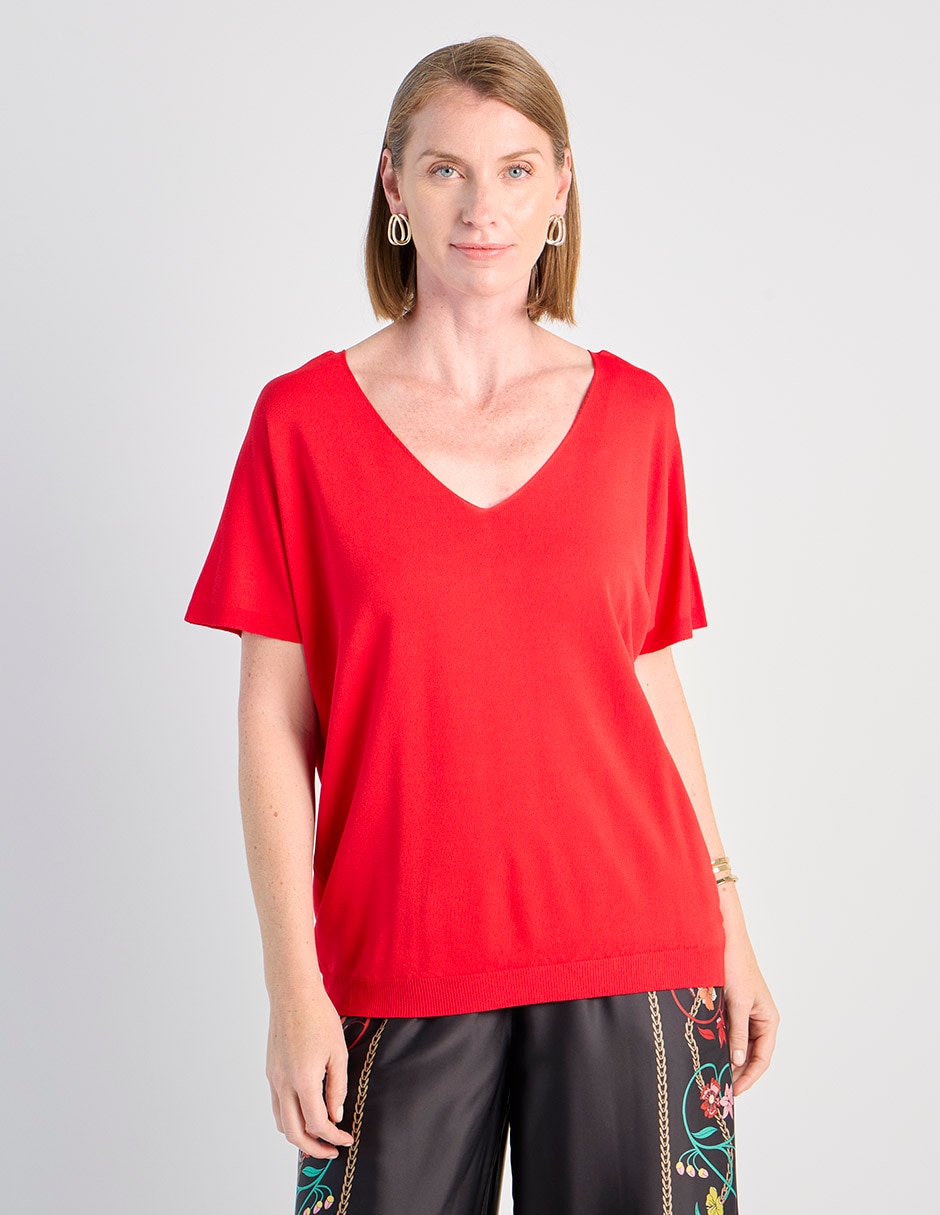 Blusa manga corta para mujer