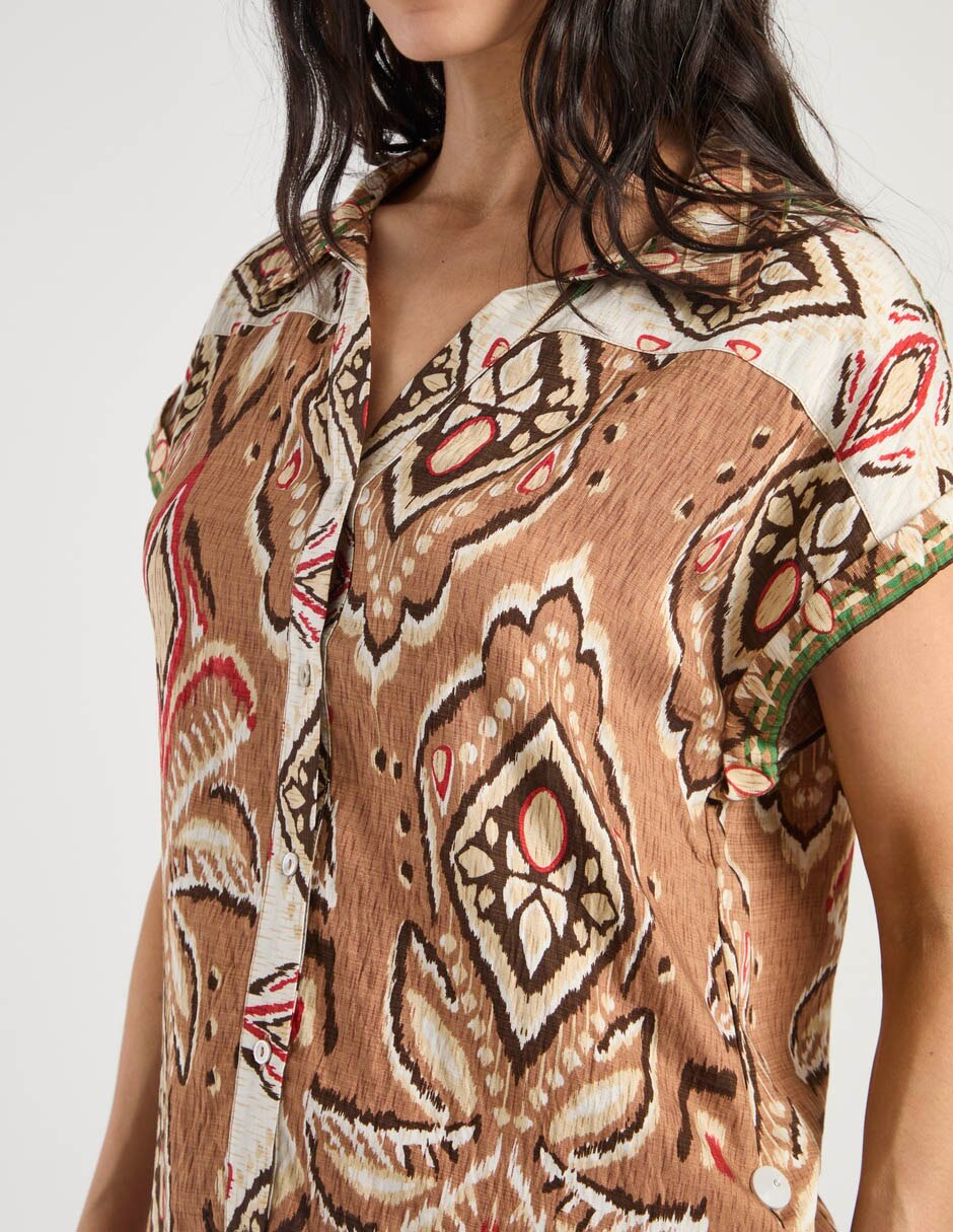 Blusa manga corta para mujer 4