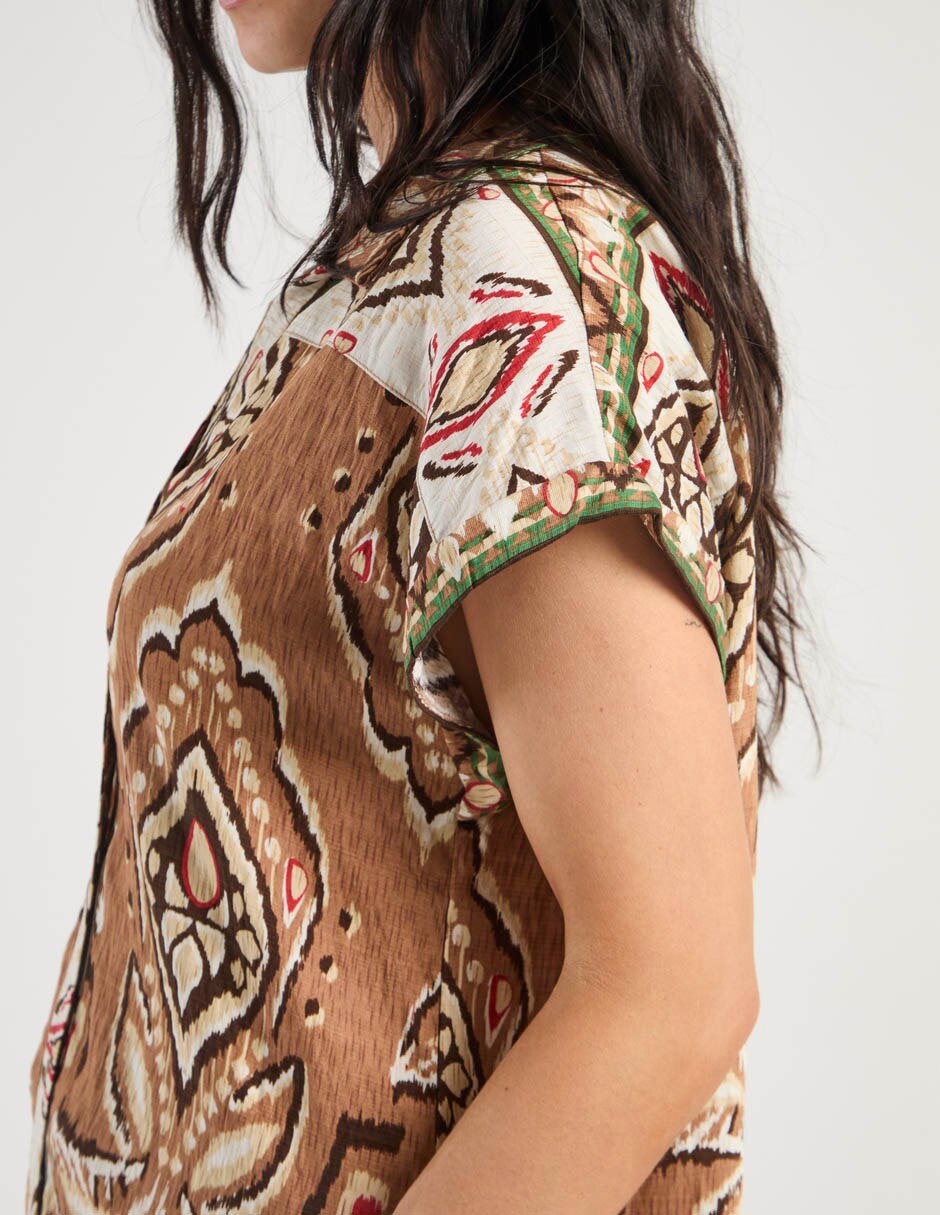 Blusa manga corta para mujer 5