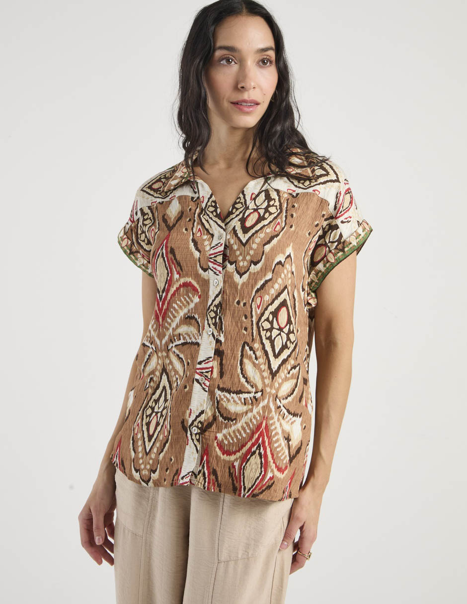 Blusa Lieb manga corta para mujer