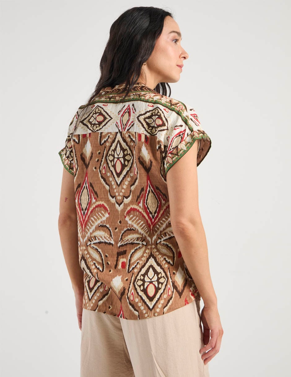 Blusa Lieb manga corta para mujer