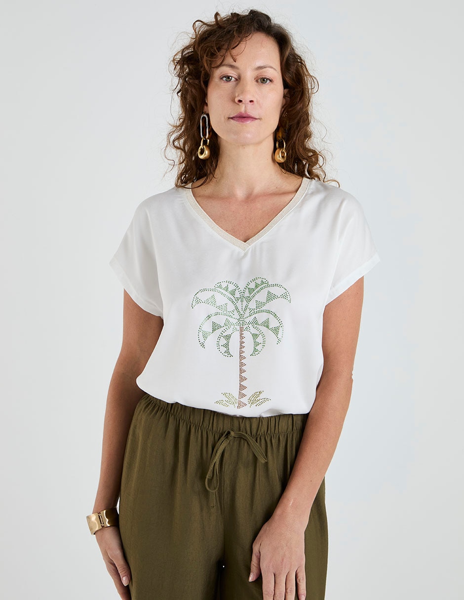 Blusa manga corta para mujer 1