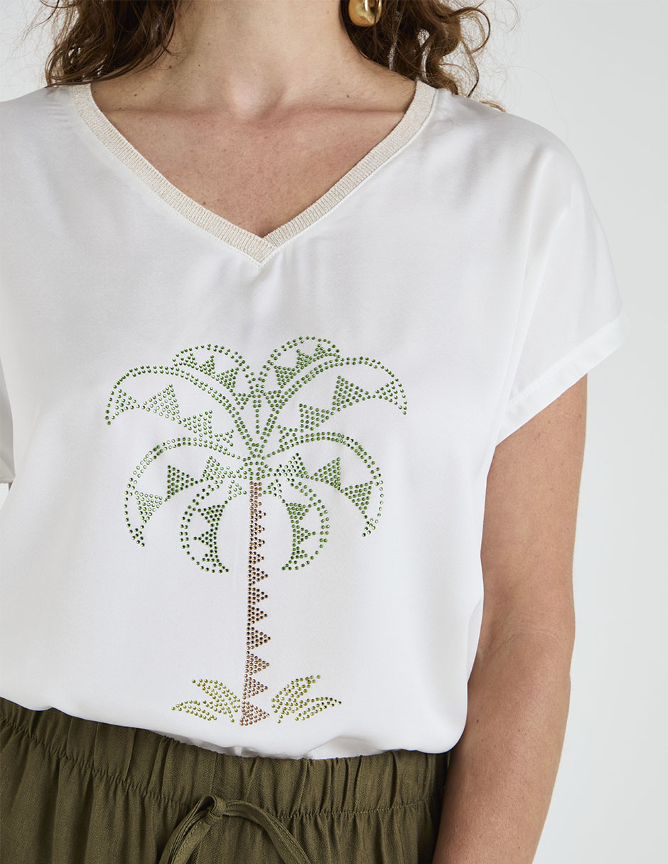 Blusa manga corta para mujer 8