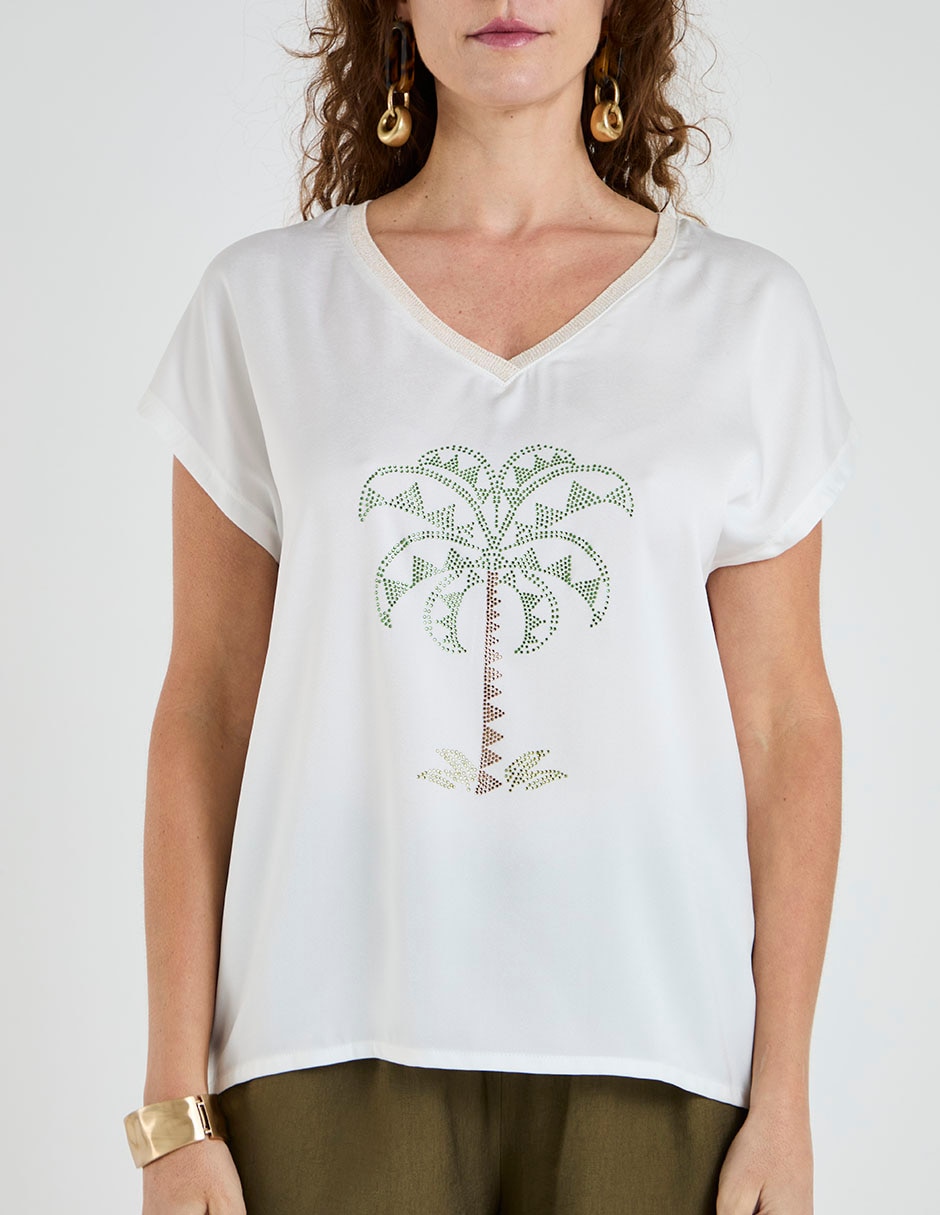 Blusa manga corta para mujer 9