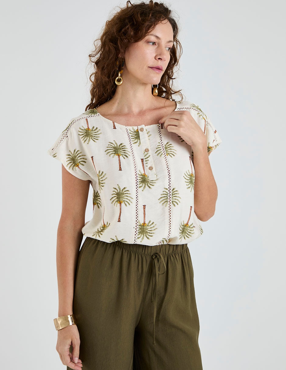 Blusa manga corta para mujer 1