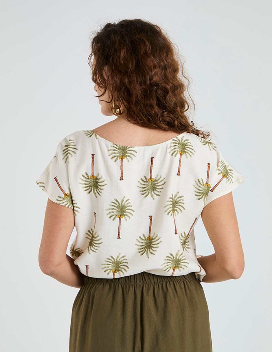 Blusa manga corta para mujer 6
