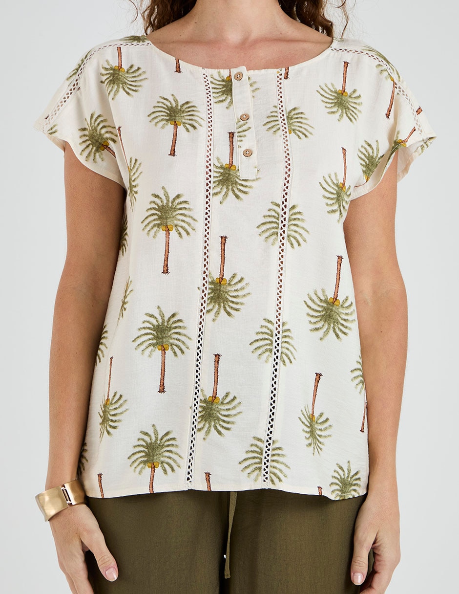 Blusa manga corta para mujer 9