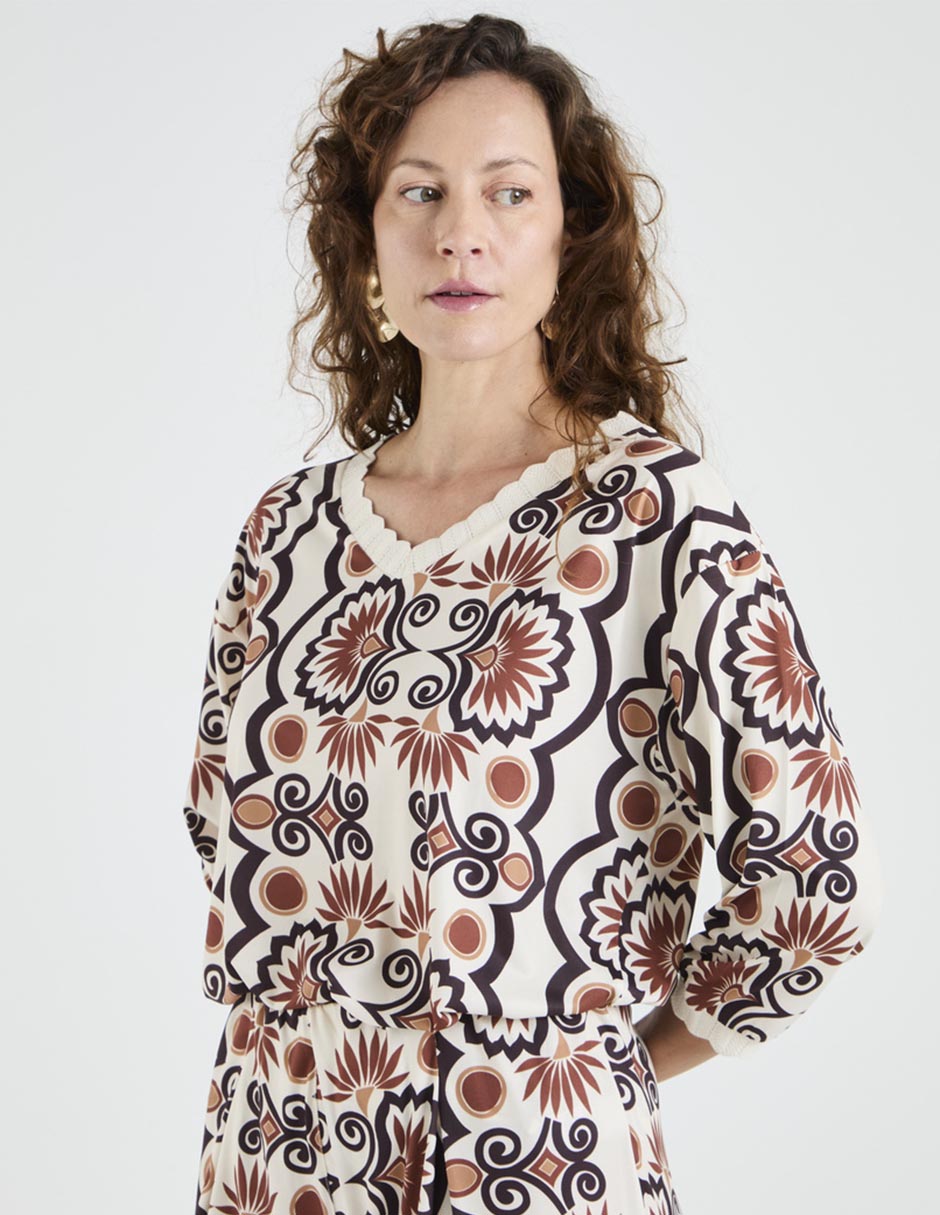 Blusa manga 3/4 para mujer 1