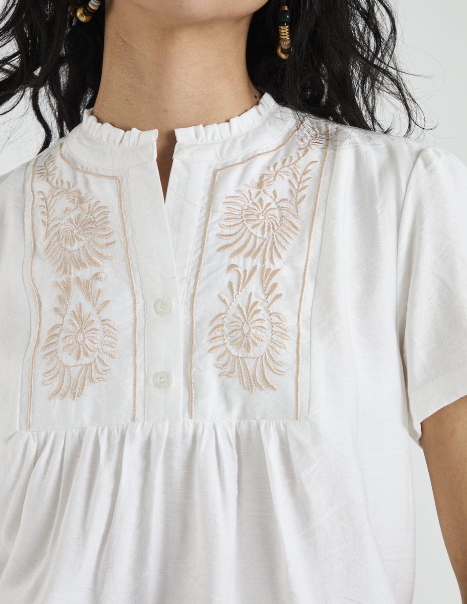 Blusa manga corta para mujer 8