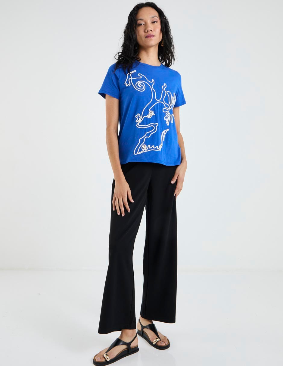 Playera manga corta cuello redondo para mujer 3