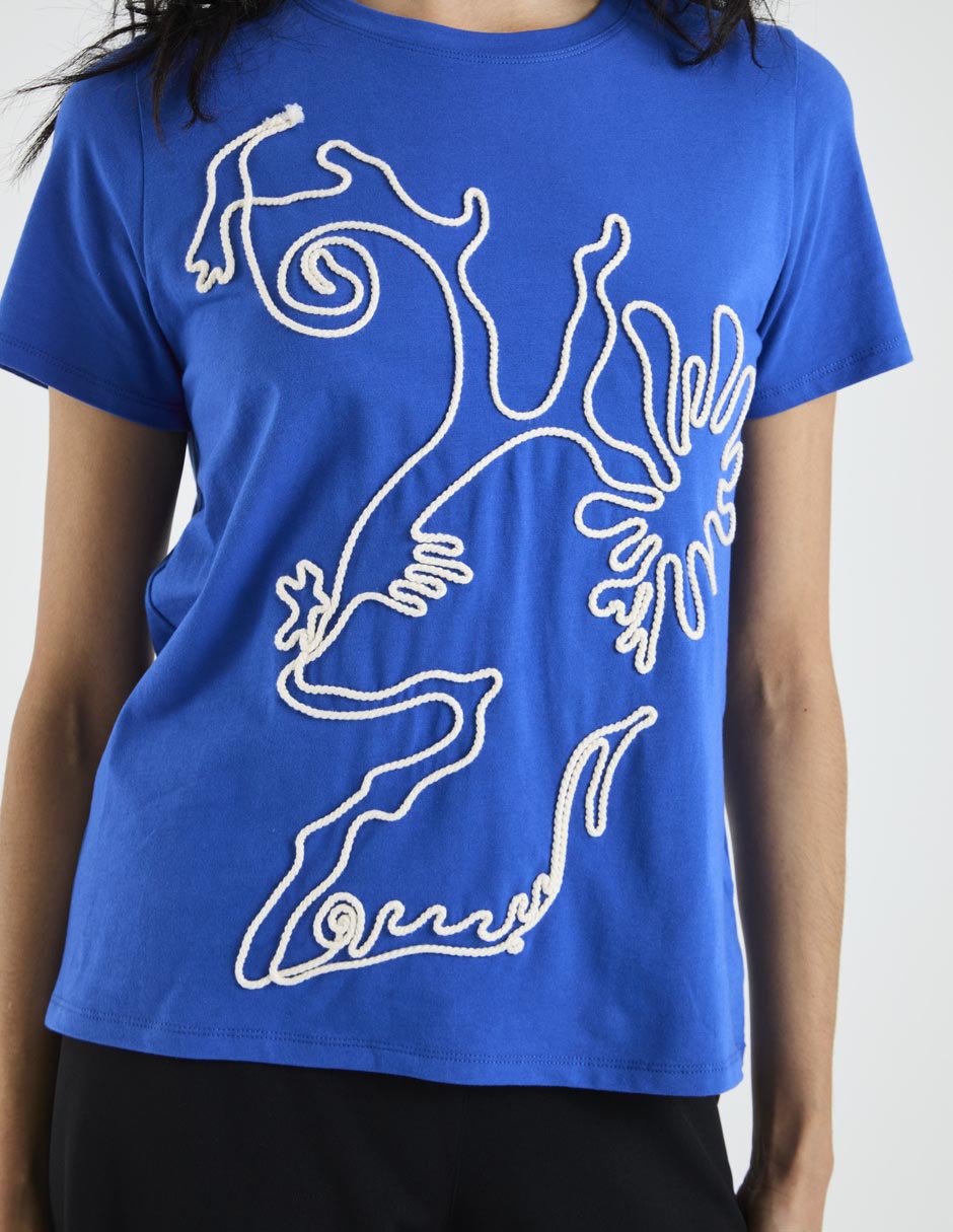 Playera manga corta cuello redondo para mujer 4