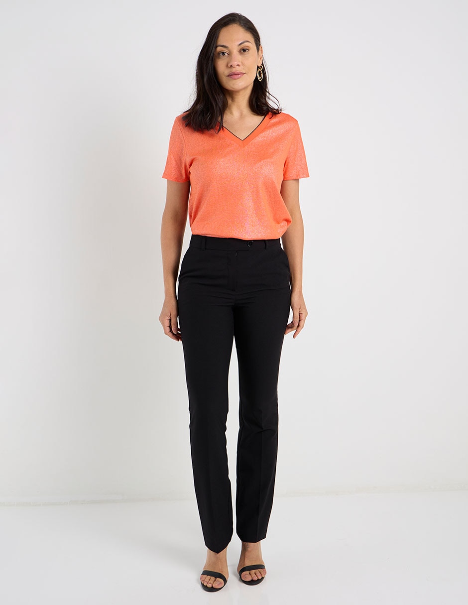 Playera manga corta cuello v mujer 5