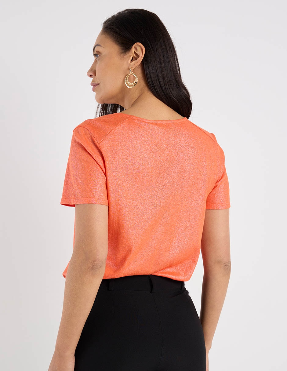 Playera manga corta cuello v mujer 3