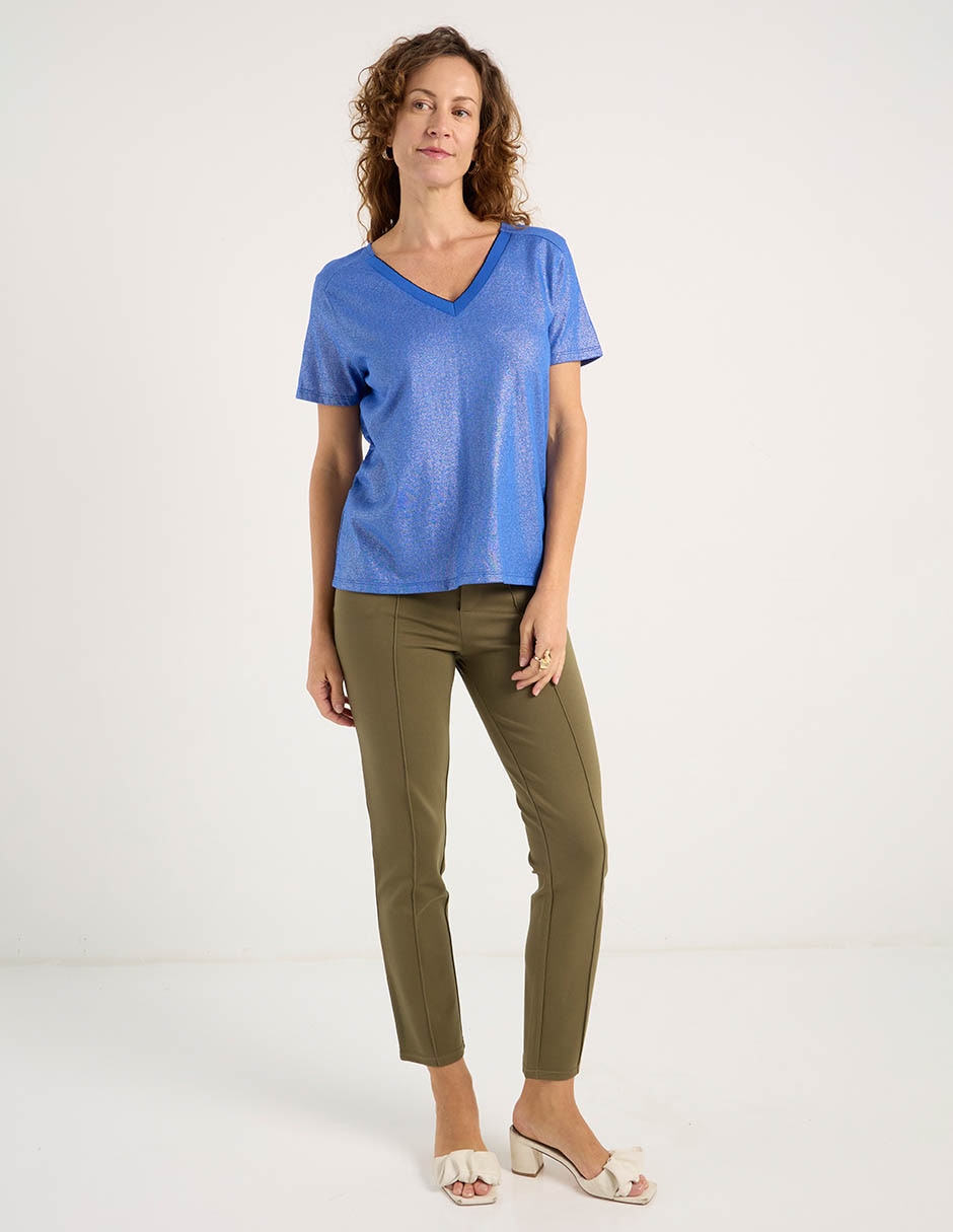 Playera manga corta cuello v mujer 3