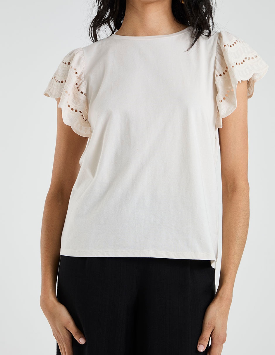 Blusa manga corta para mujer