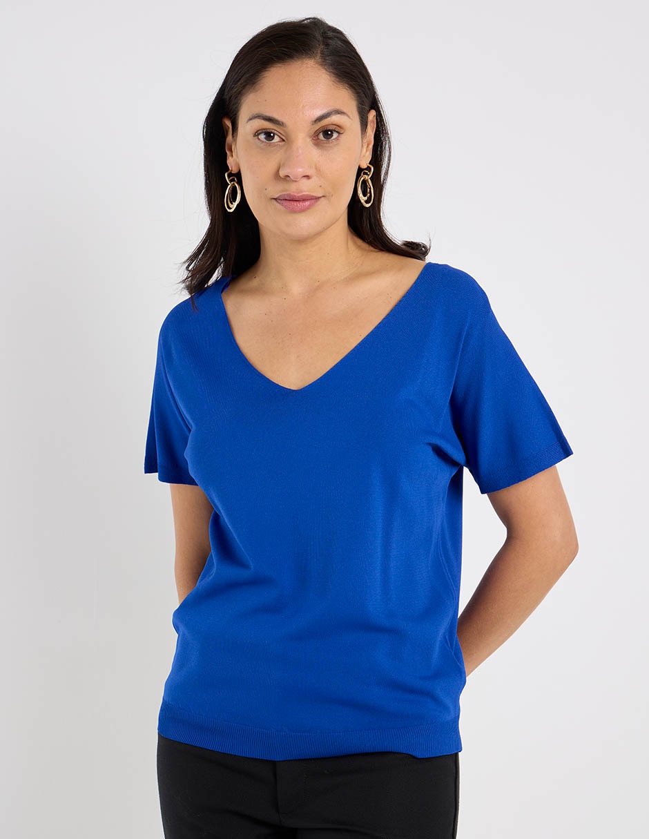 Blusa manga corta para mujer