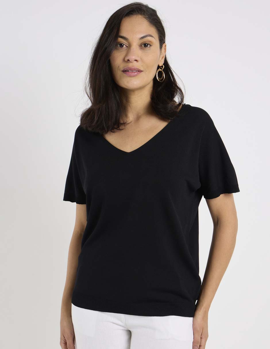 Blusa manga corta para mujer