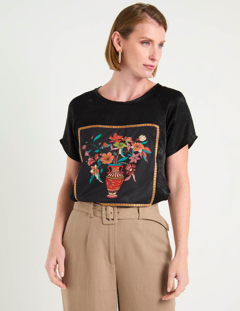 Blusa manga corta para mujer 1