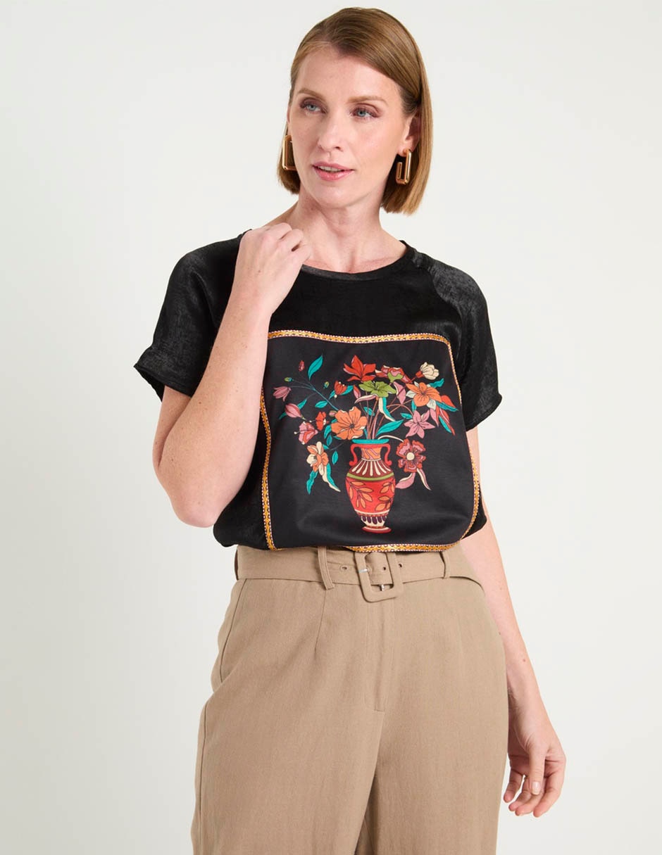 Blusa manga corta para mujer 8