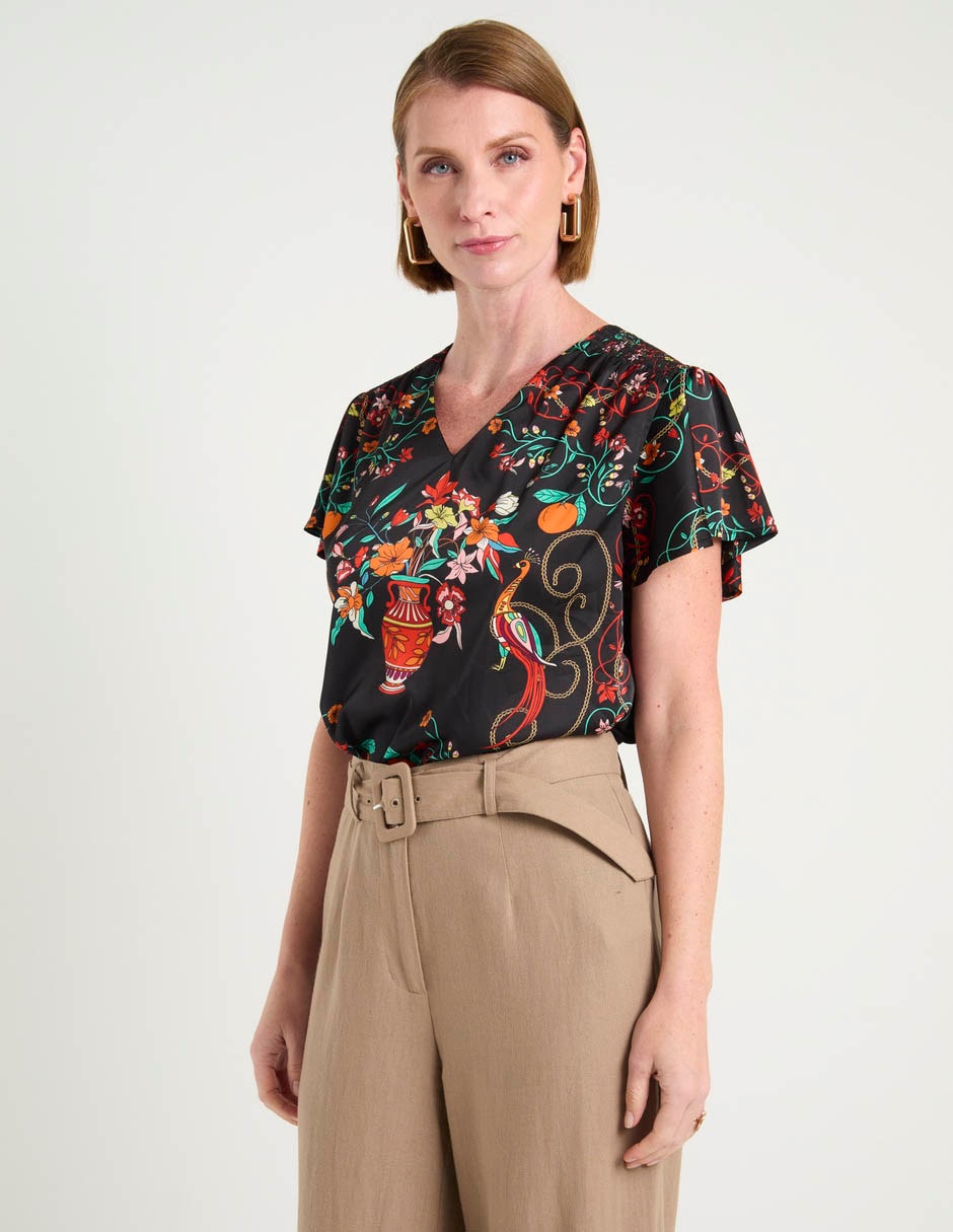 Blusa manga corta para mujer 1