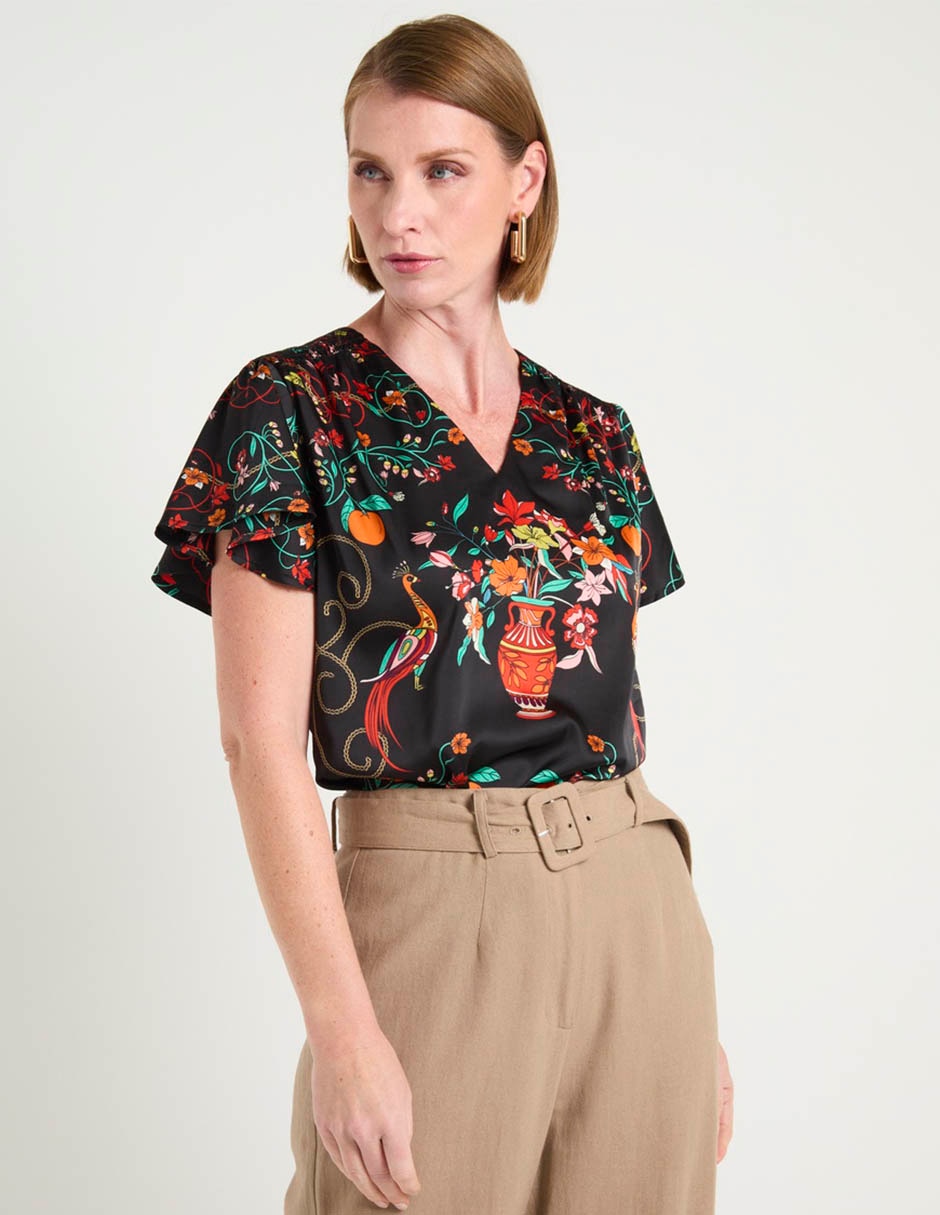Blusa manga corta para mujer 8