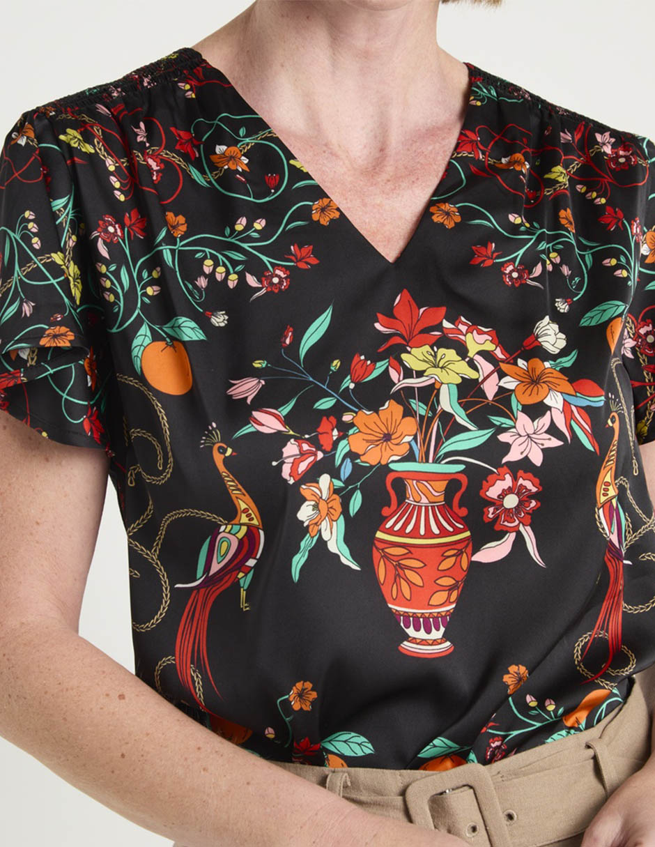 Blusa manga corta para mujer 11