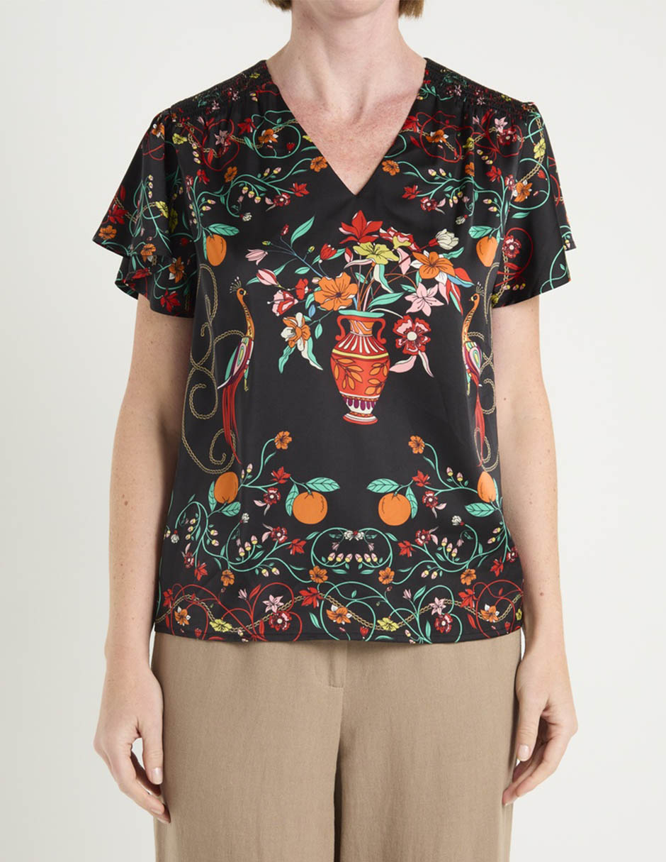 Blusa manga corta para mujer 13