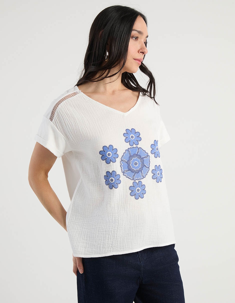 Blusa manga corta para mujer 2