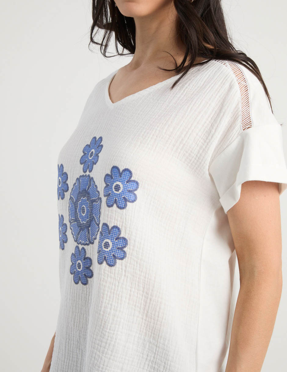 Blusa manga corta para mujer 5