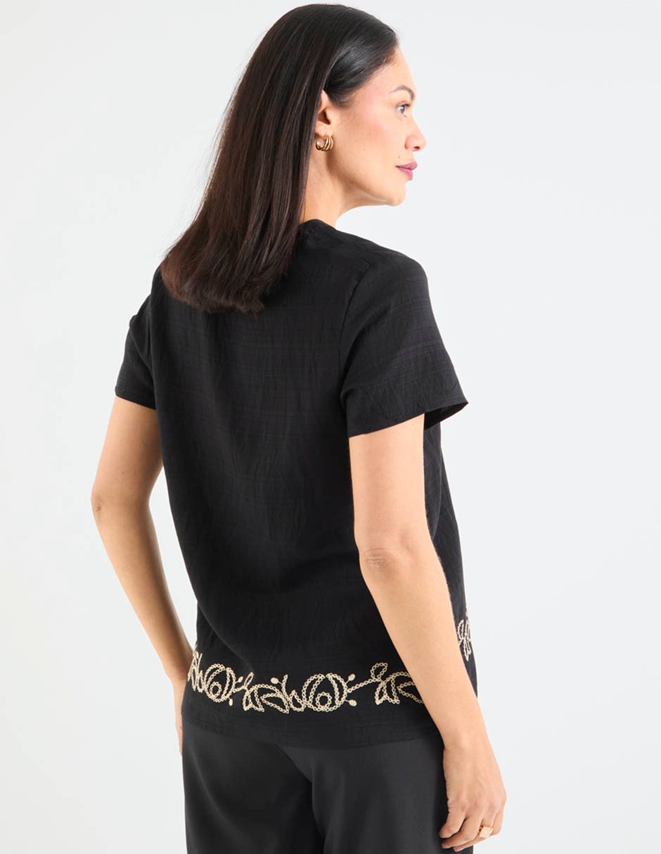 Blusa manga corta para mujer 11