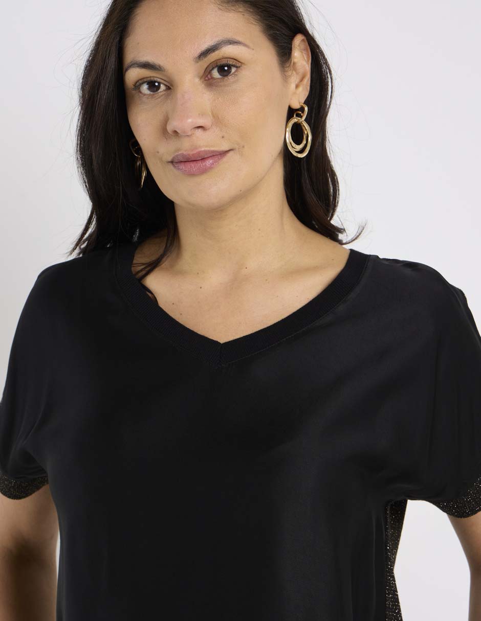 Blusa manga corta para mujer